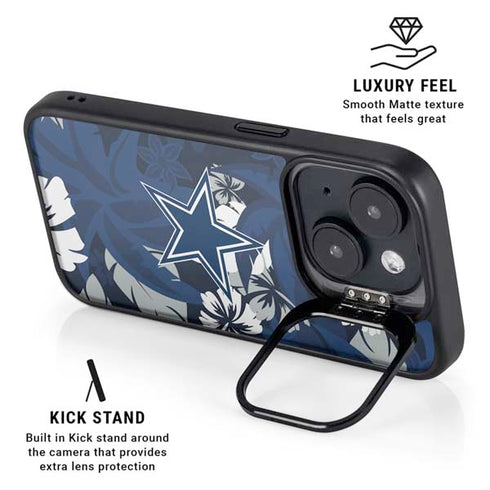 NFL Dallas Cowboys Tropical Print iPhone 15 Kickstand Case